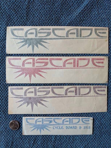 Cascade bike shop stickers 1998